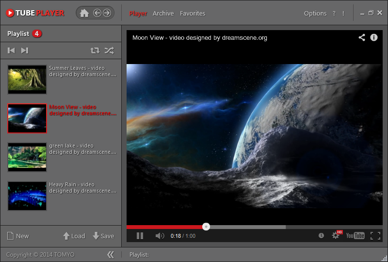 Tomyo Tubeplayer A Stand Alone Desktop Player For Youtube